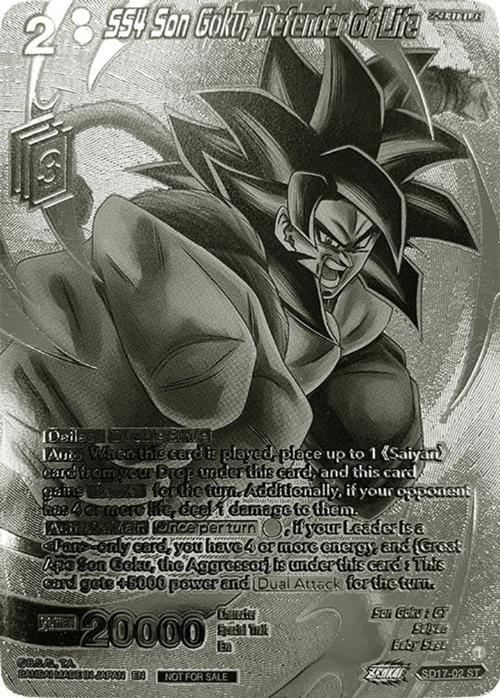 SS4 Son Goku, Defender of Life (2023 Offline Regionals Silver Print)