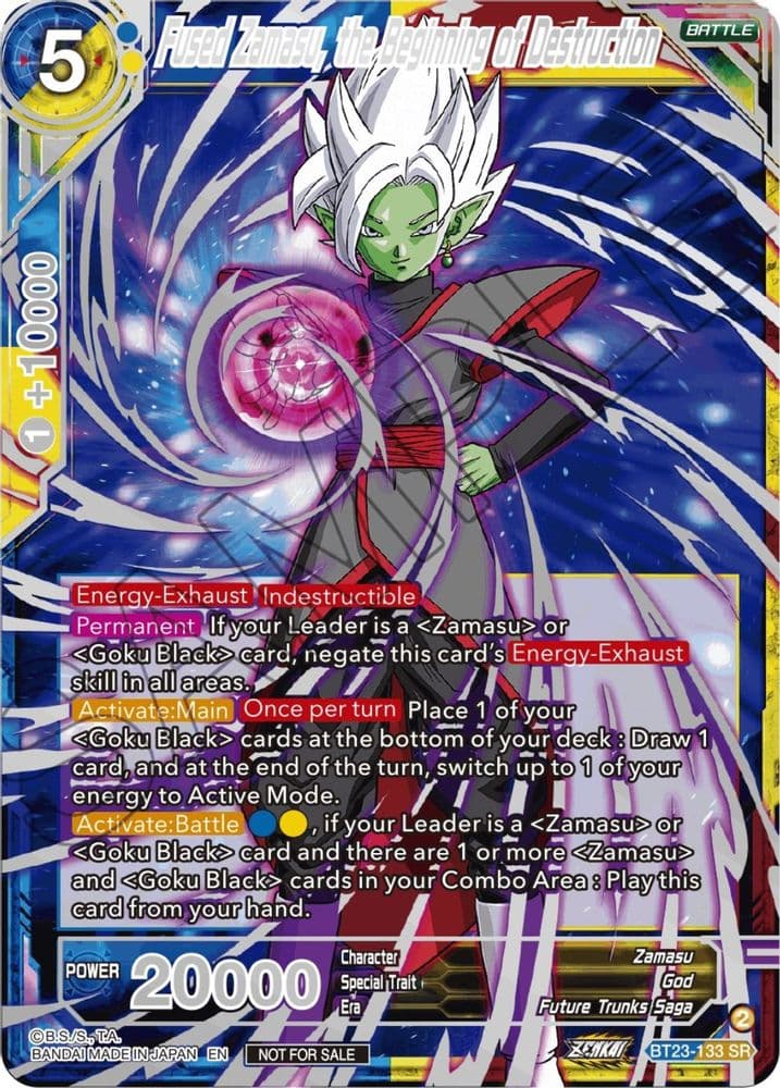 Fused Zamasu, the Beginning of Destruction (Championship 2023 Reward Alternate Art Card Set)
