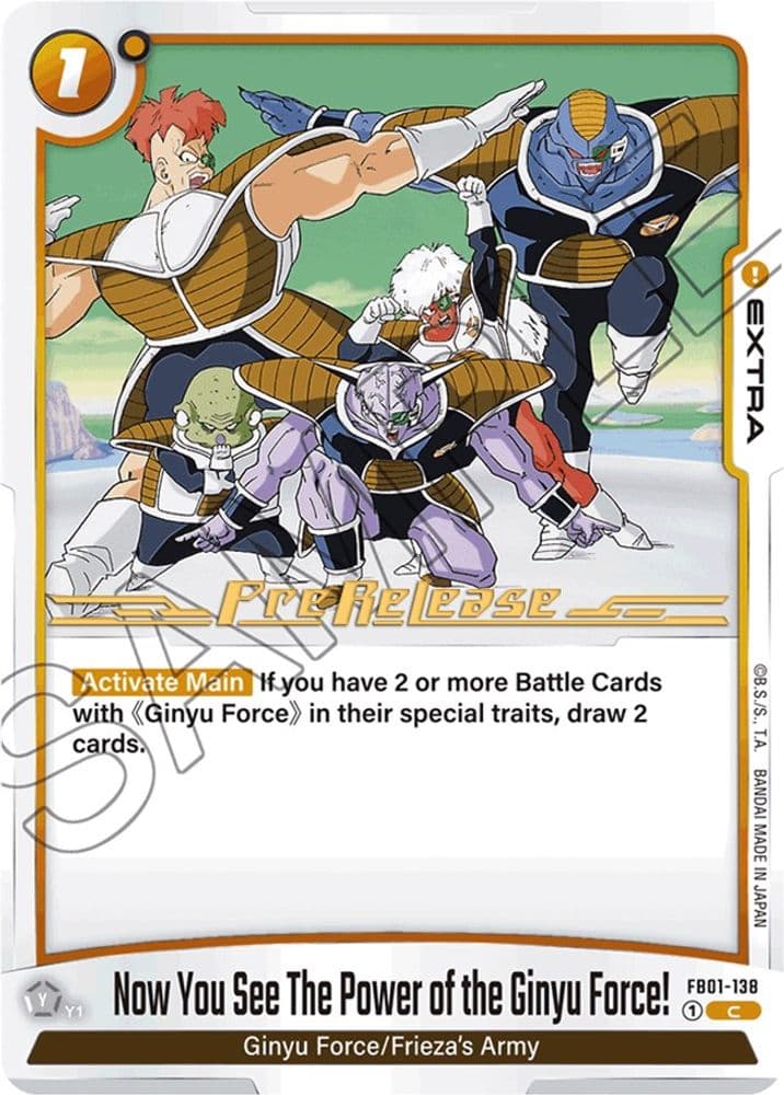 Now You See The Power of the Ginyu Force! (Pre-Release)