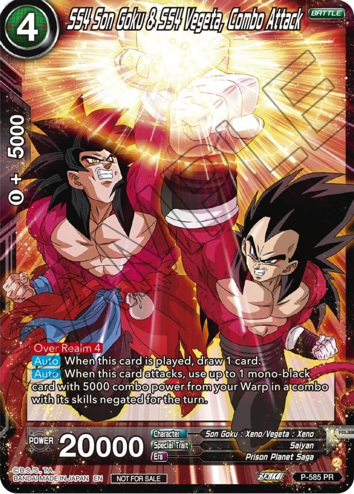 SS4 Son Goku & SS4 Vegeta, Combo Attack (Zenkai Series Tournament Pack Vol.7)