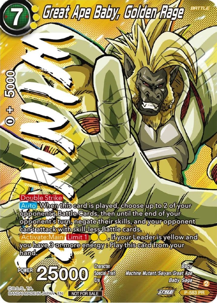 Great Ape Baby, Golden Rage (Zenkai Series Tournament Pack Vol.7 · Winner)