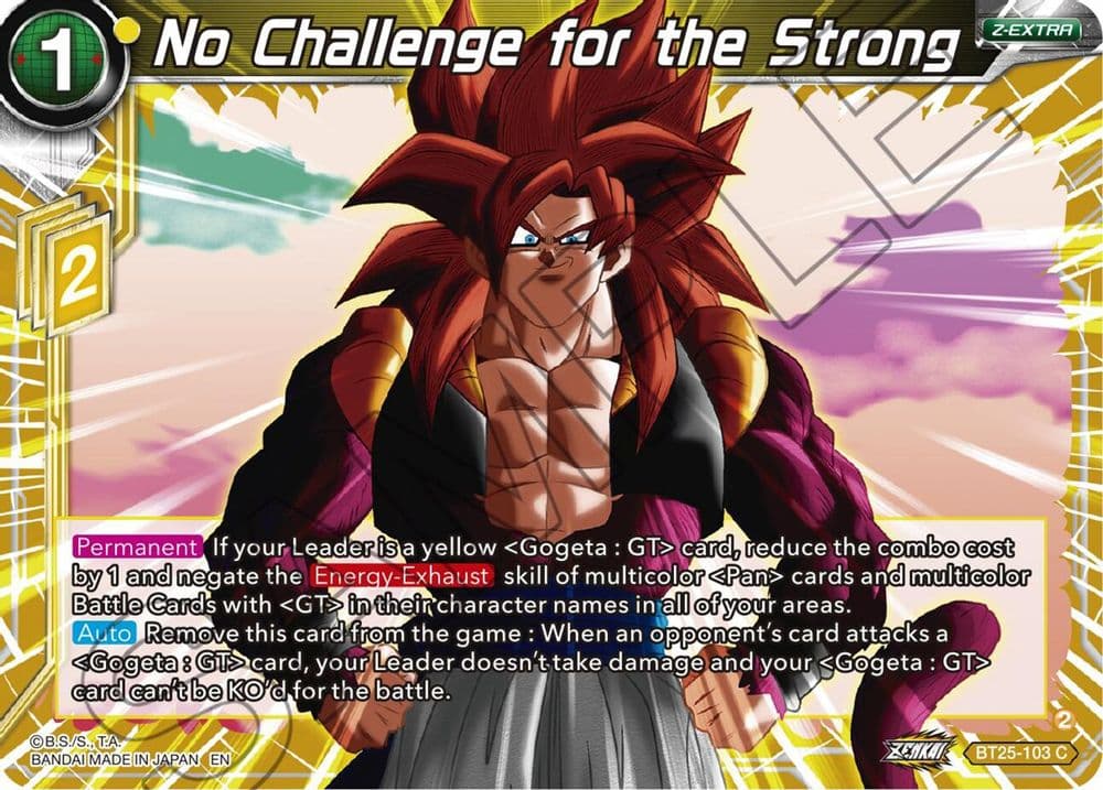 No Challenge for the Strong