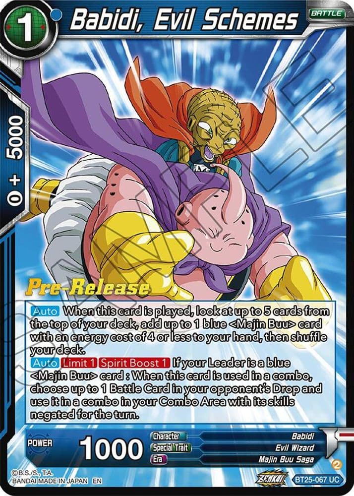 Babidi, Evil Schemes (Pre-Release)