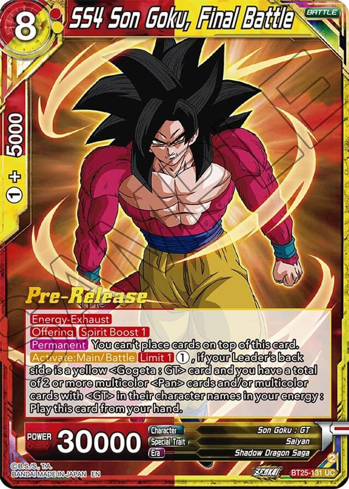 SS4 Son Goku, Final Battle (Pre-Release)