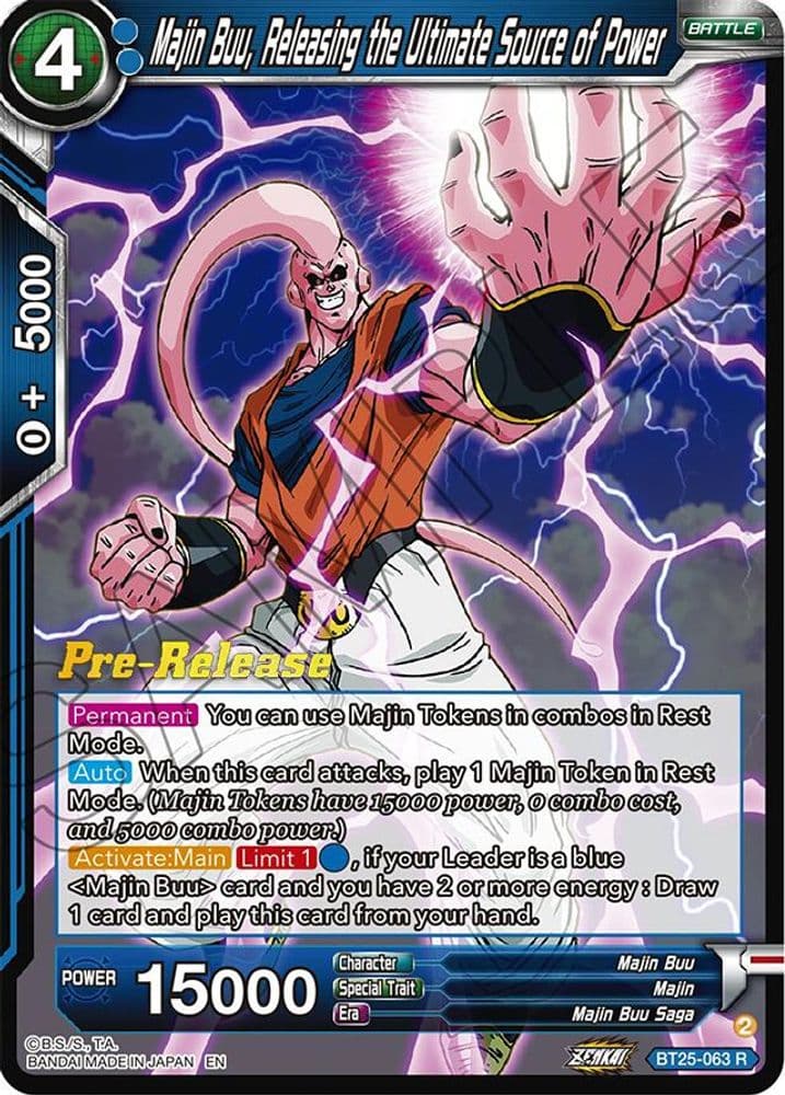 Majin Buu, Releasing the Ultimate Source of Power (Pre-Release)
