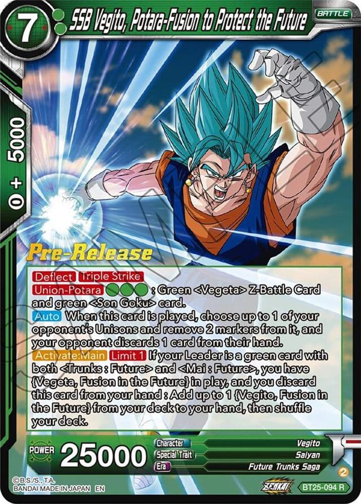 SSB Vegito, Potara-Fusion to Protect the Future (Pre-Release)