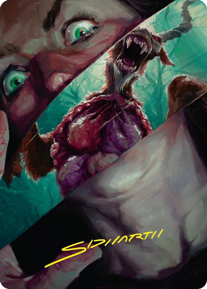 Hauntwoods Shrieker Art Card (Gold-Stamped Signature)
