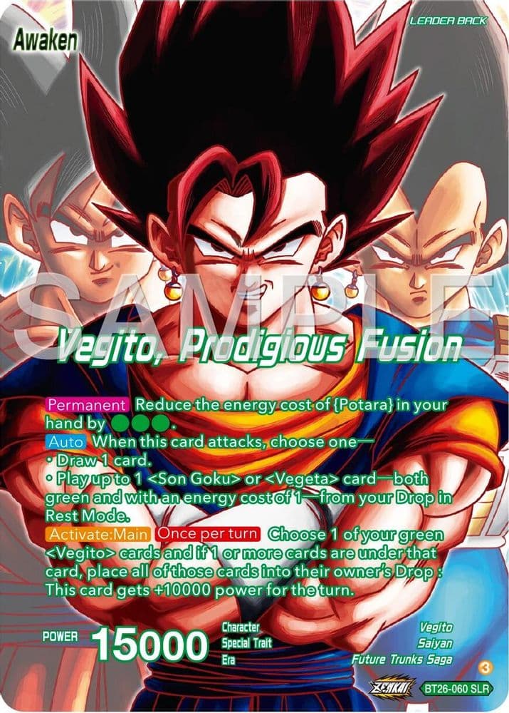 Son Goku & Vegeta // Vegito, Prodigious Fusion (Alternate Art)