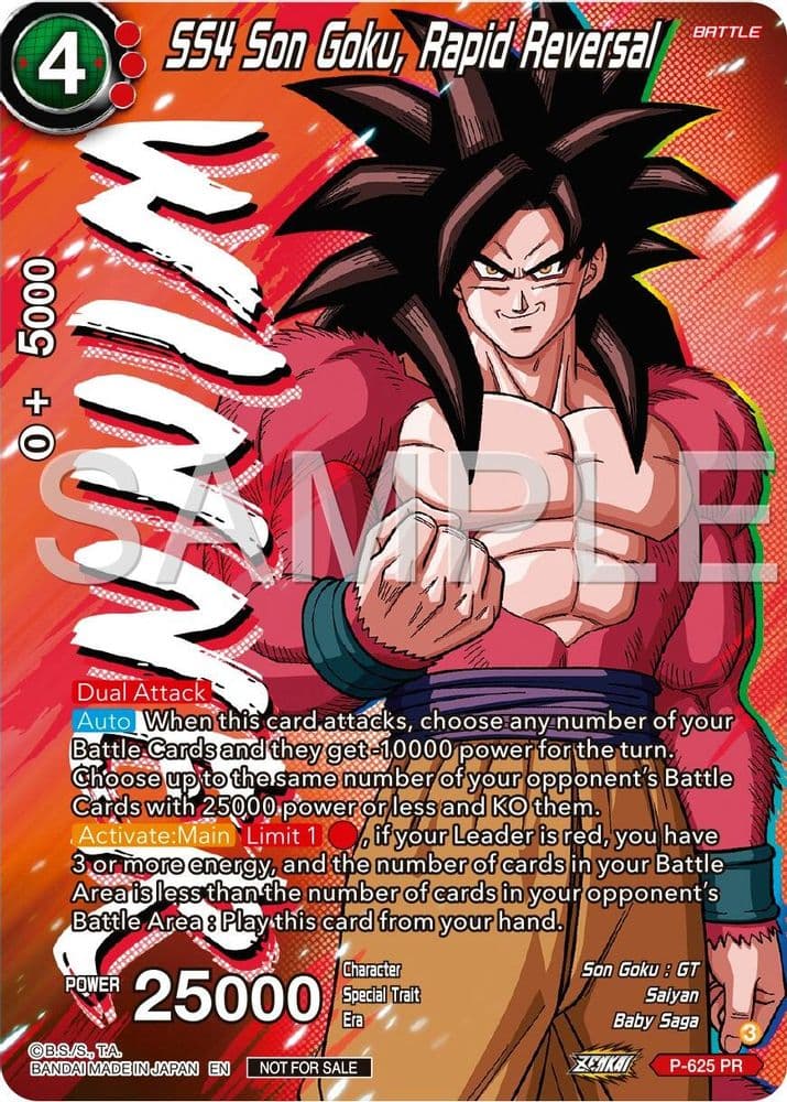 SS4 Son Goku, Rapid Reversal (Zenkai Series Tournament Pack Vol.9 · Winner)