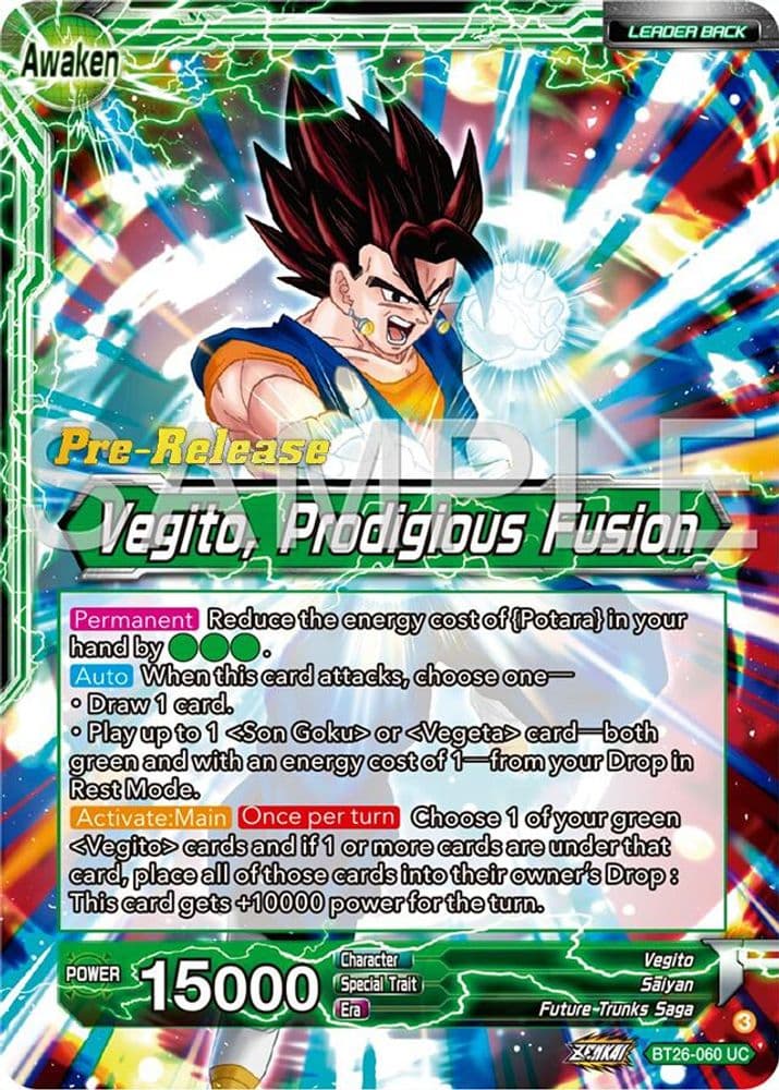 Son Goku & Vegeta // Vegito, Prodigious Fusion (Pre-Release)