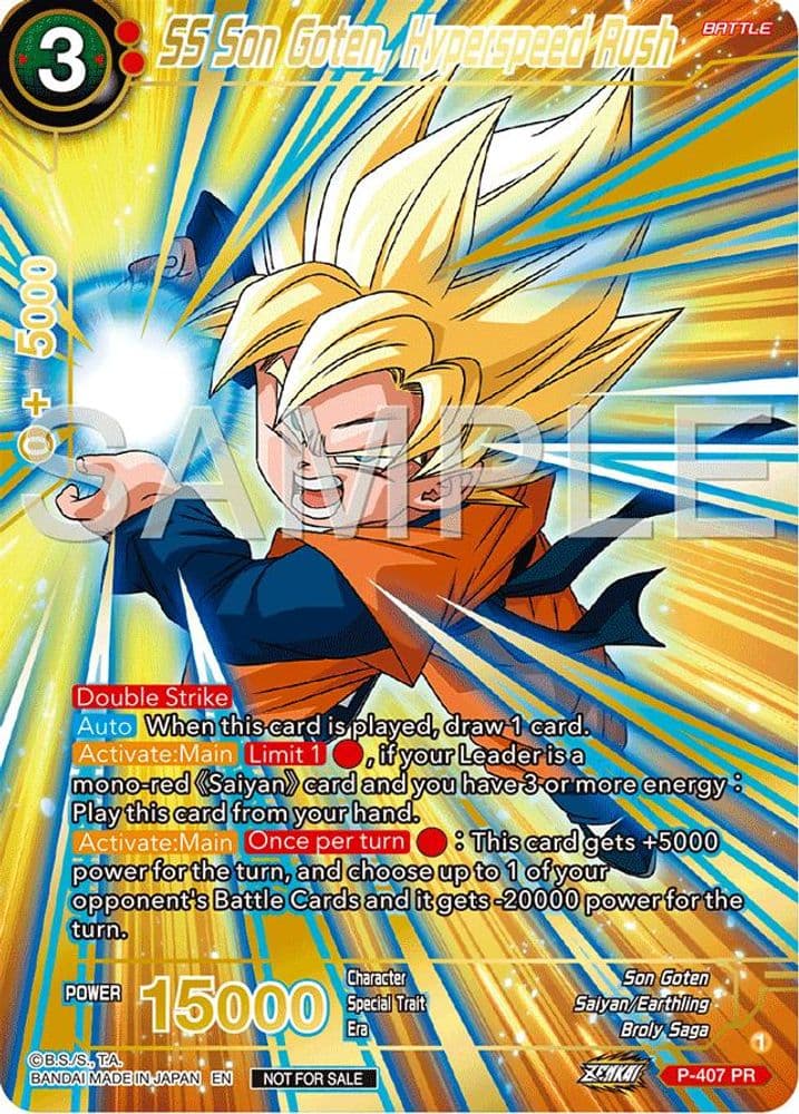 SS Son Goten, Hyperspeed Rush (Championship 2024 Finals Pack · Gold Stamped)