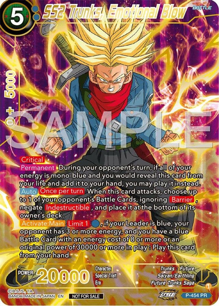 SS2 Trunks, Emotional Blow (Championship 2024 Finals Pack · Gold Stamped)