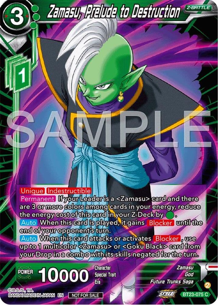 Zamasu, Prelude to Destruction (Championship 2024 Finals Zenkai Pack)