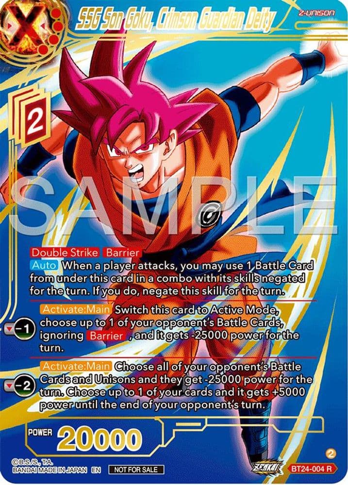 SSG Son Goku, Crimson Guardian Deity (Championship 2024 Finals Zenkai Pack · Gold Stamped)