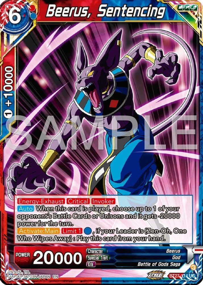 Beerus, Sentencing