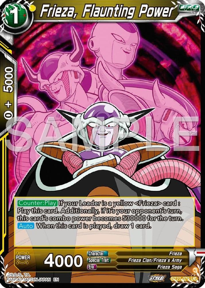 Frieza, Flaunting Power