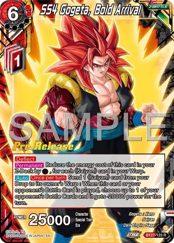 SS4 Gogeta, Bold Arrival (Pre-Release)