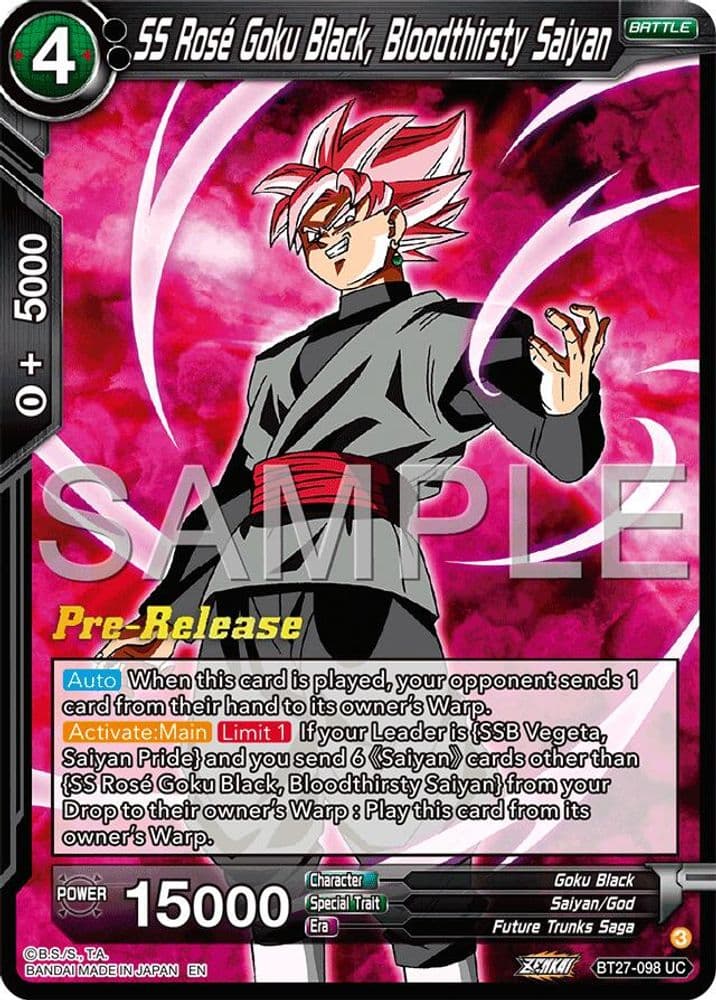 SS Rose Goku Black, Bloodthisty Saiyan (Pre-Release)