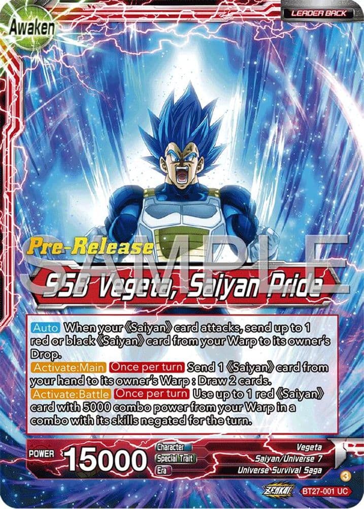 Vegeta // SSB Vegeta, Saiyan Pride (Pre-Release)