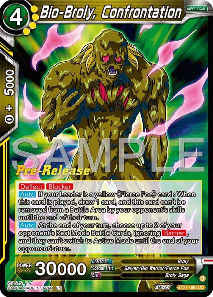Bio-Broly, Confrontation (Pre-Release)