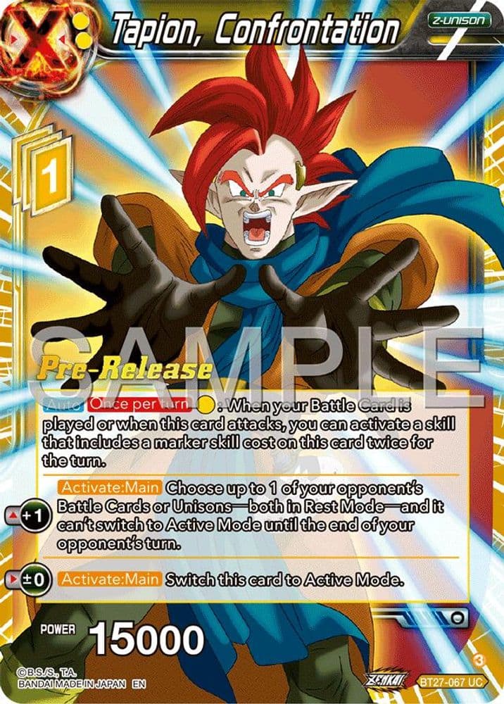 Tapion, Confrontation (Pre-Release)