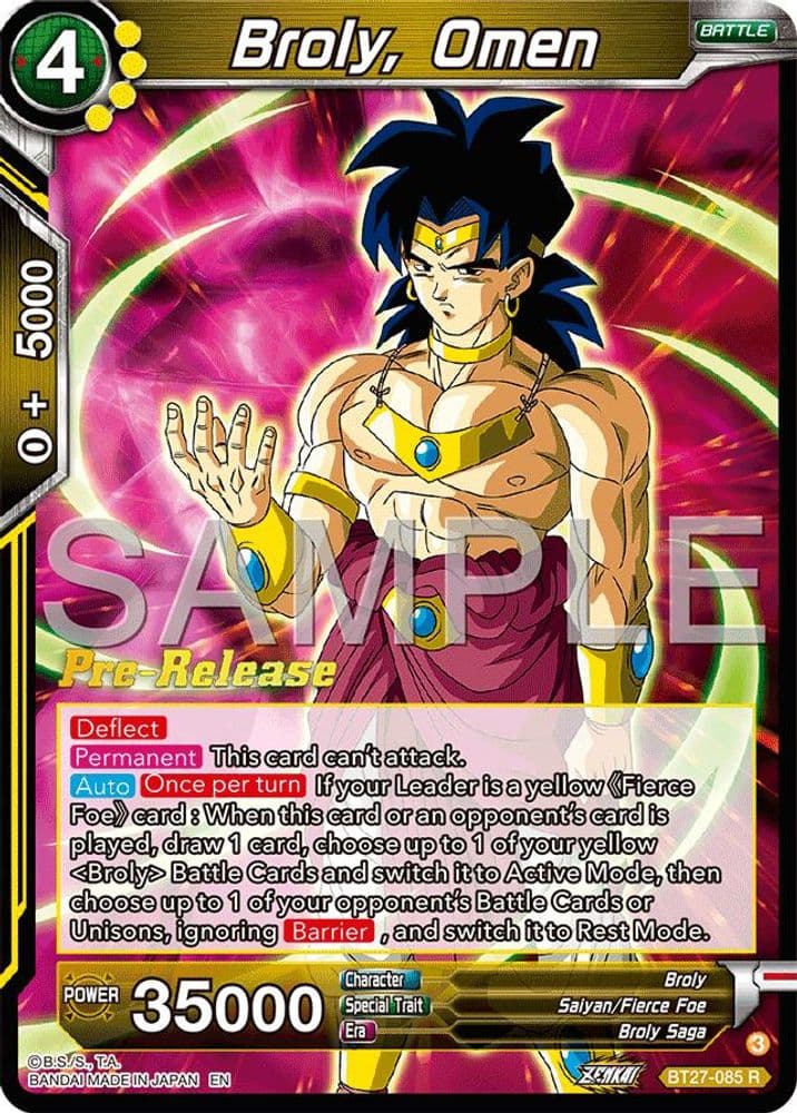 Broly, Omen (Pre-Release)