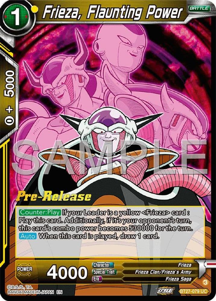 Frieza, Flaunting Power (Pre-Release)