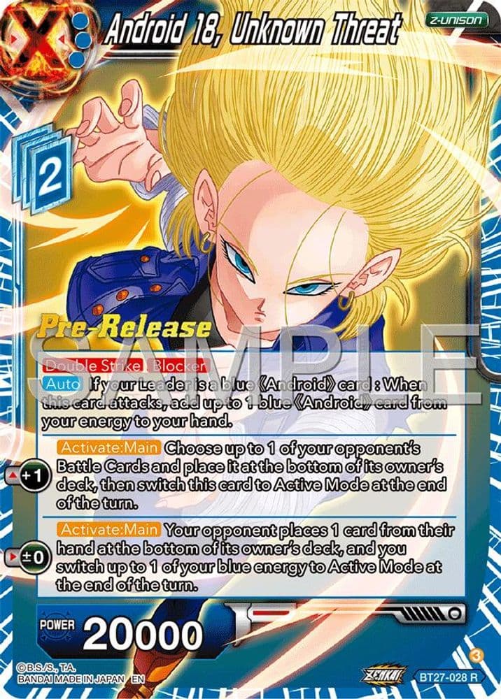 Android 18, Unknown Threat (Pre-Release)