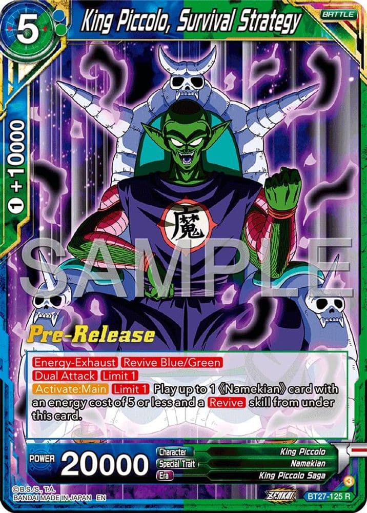King Piccolo, Survival Strategy (Pre-Release)