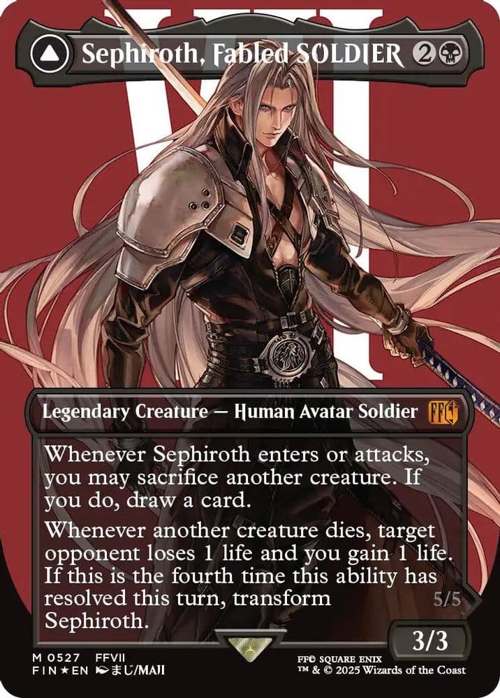 Sephiroth, Fabled SOLDIER (Borderless · Surge Foil)