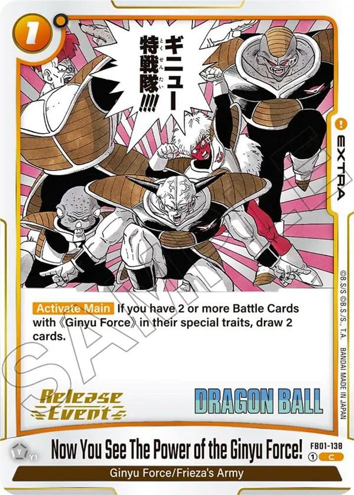 Now You See The Power of the Ginyu Force! (Manga Booster 02 Release Event)