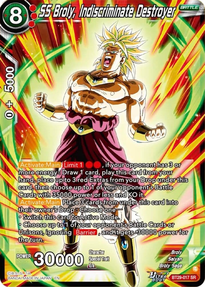 SS Broly, Indiscriminate Destroyer