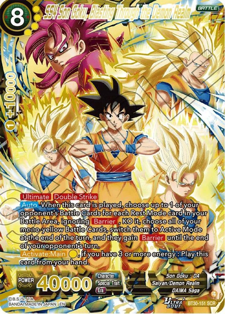 SS4 Son Goku, Blasting Through the Demon Realm (SCR)