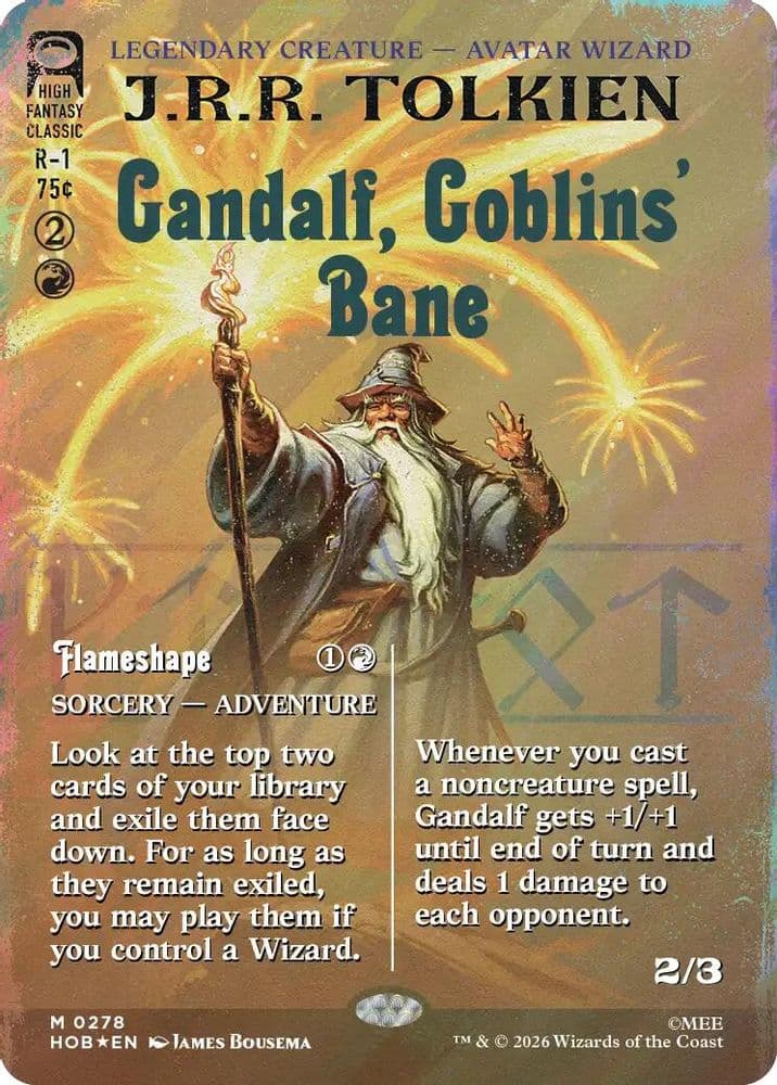 Gandalf, Goblins' Bane (Borderless · Surge Foil)