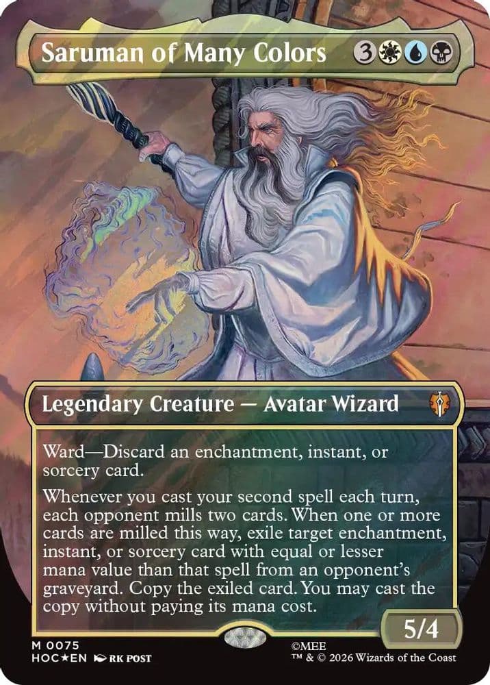 Saruman of Many Colors (Borderless · Surge Foil)