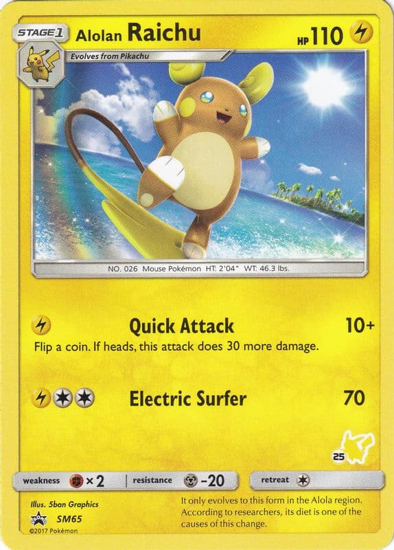Alolan Raichu (#25 Pikachu Stamped)