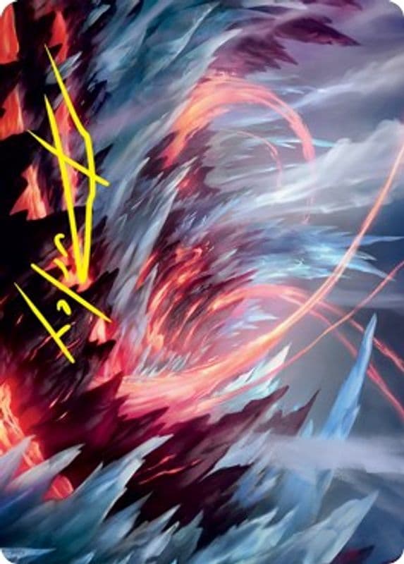 Frostboil Snarl Art Card (Gold-Stamped Signature)