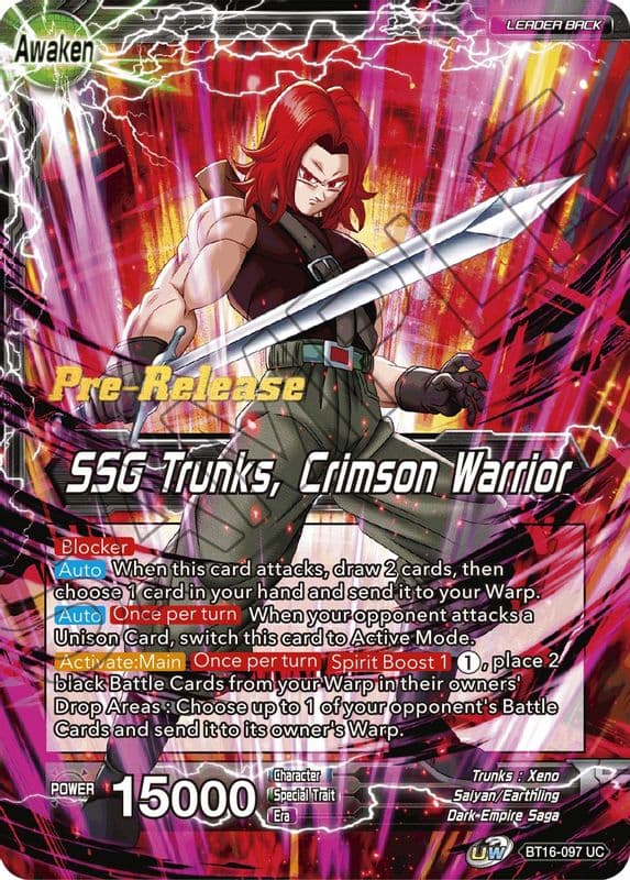 Trunks // SSG Trunks, Crimson Warrior (Pre-Release)