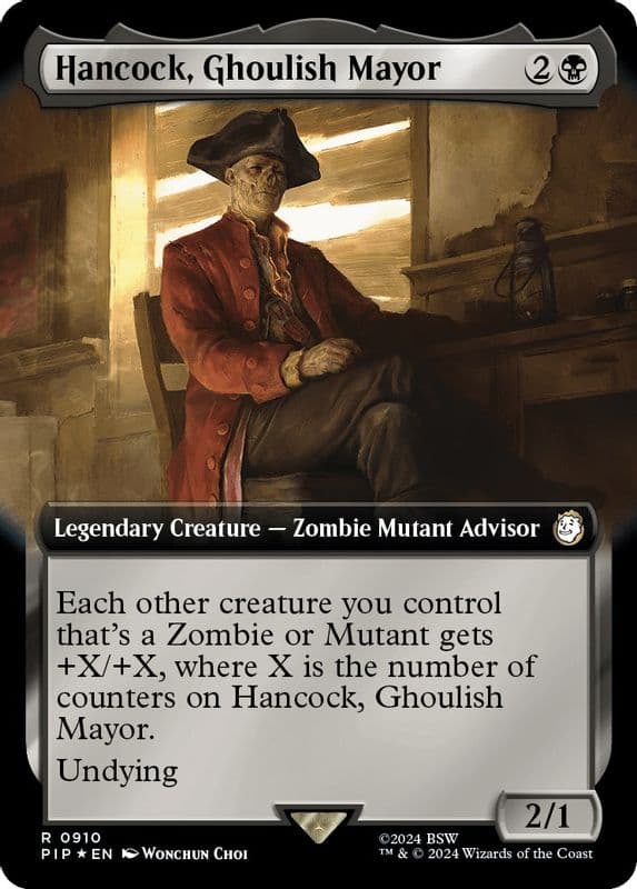 Hancock, Ghoulish Mayor (Extended Art · Surge Foil)