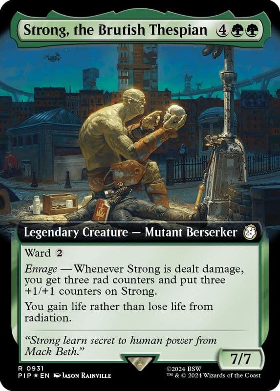 Strong, the Brutish Thespian (Extended Art · Surge Foil)