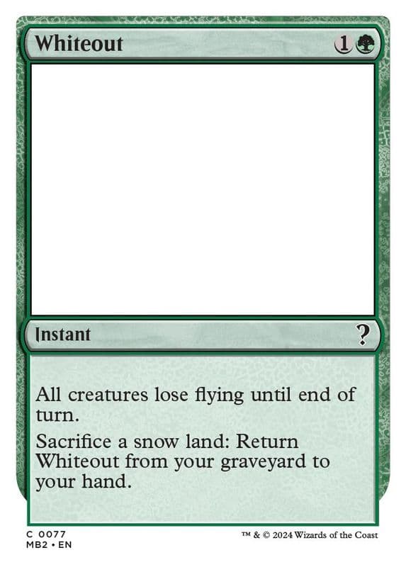 Whiteout (White Border)