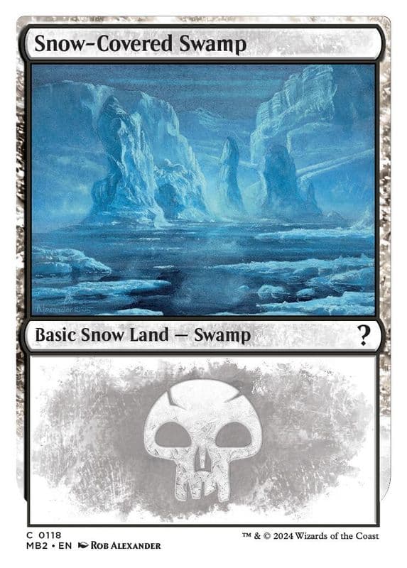 Snow-Covered Swamp (White Border)
