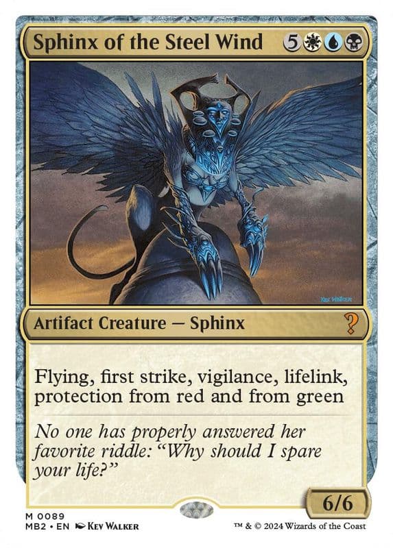 Sphinx of the Steel Wind (White Border)