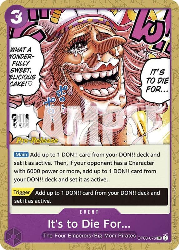 It's to Die For (Pre-Release)