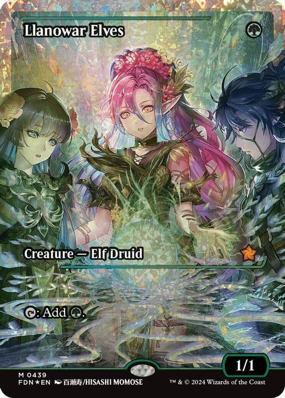 Llanowar Elves (Showcase) (Fracture Foil)