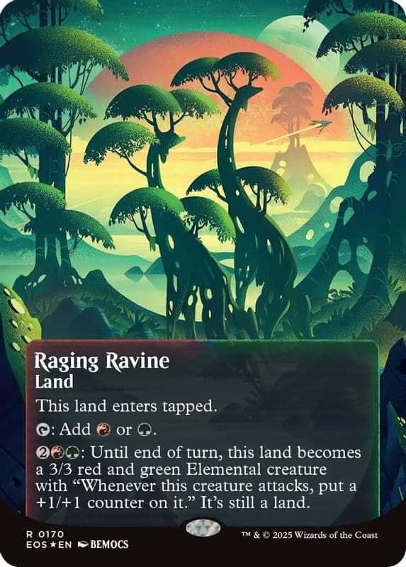 Raging Ravine (0170) (Borderless) (Galaxy Foil)