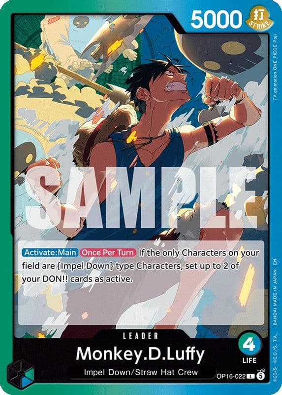 Green/Blue Monkey.D.Luffy