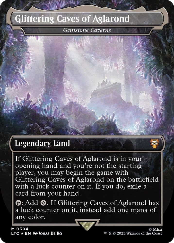 Glittering Caves of Aglarond - Gemstone Caverns (Borderless · Surge Foil)