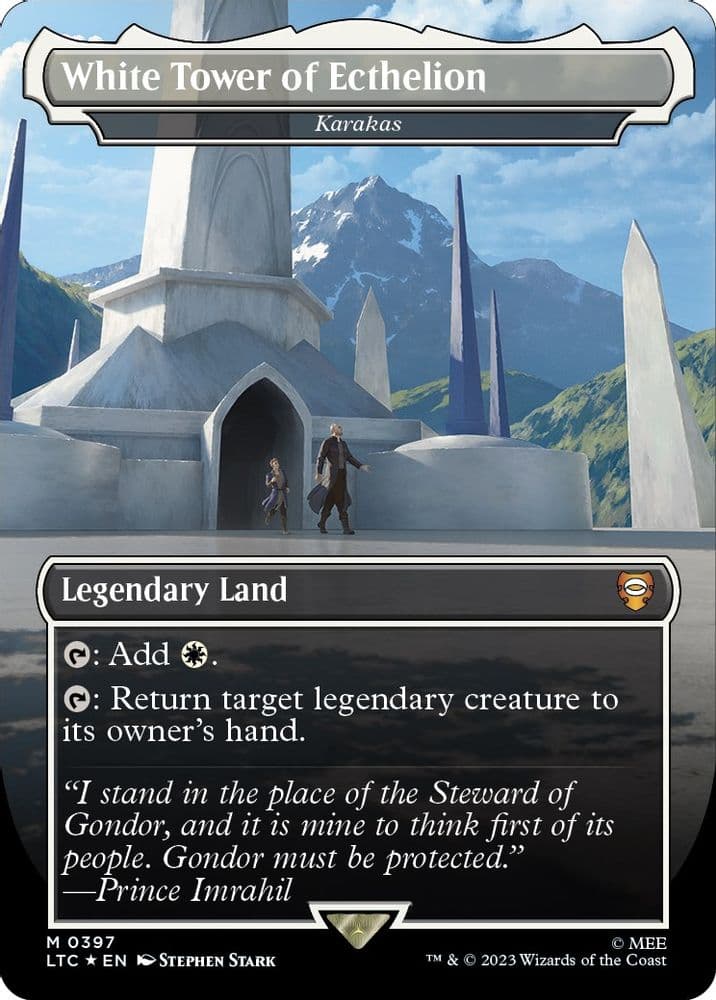 White Tower of Ecthelion - Karakas (Borderless · Surge Foil)