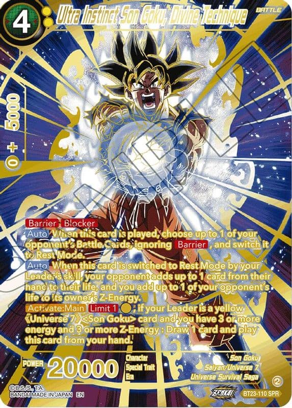 Ultra Instinct Son Goku, Divine Technique (SPR)